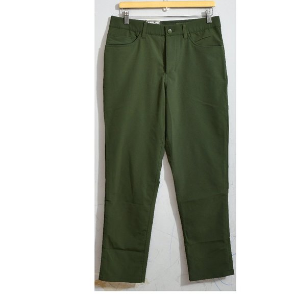 Green NWT Kirkland Signature Men’s‎ 5 Pocket Performance Pant - Picture 1 of 7